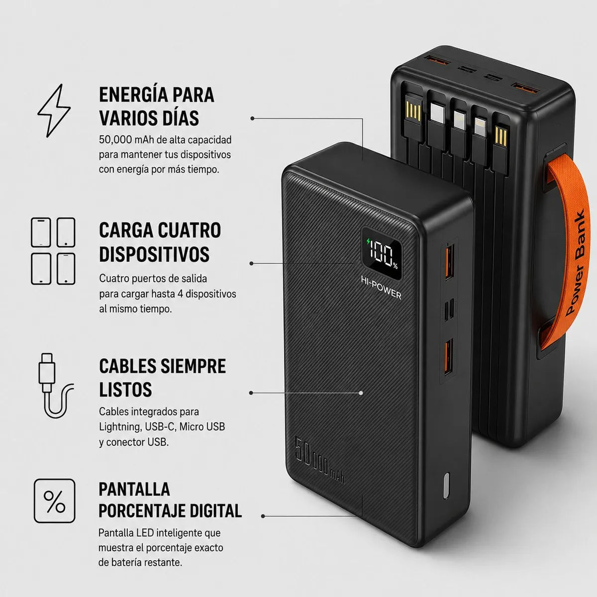 Power Bank 50000mah Multidispositivo
